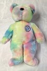 Vintage Ty 2000 Buddy Happy Birthday Tie Dyed Bear 14    Mwmt Plush Beanie Toy