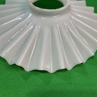 Antique 19th C Milk Glass Ruffled Petticoat Shades 7   