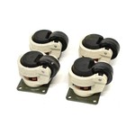  lot Of 4  Foot Master Gd-80 Industrial Leveling Casters 63mm Wheel Diameter