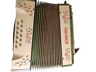 Antique Vintage Hohner Accordion Germany Made White W  Designs   Leather Straps