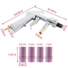 Sandblaster Abrasive Gun Air Siphon Feed Nozzles Kit Sand Sandblasting Blaster