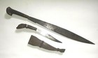 Antique Espada Sword Philippines Machete Knife Carved Sheath Filipino Barong