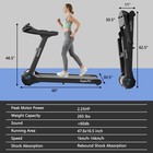 2 25hp Folding Treadmill Running Machine Led Display Speaker Exercise