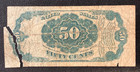 1875 Fractional Currency 50 Fifty Cents U s  Note Bill 5th Issue