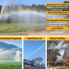 2  Farm Irrigation Sprinklers  Tripod Sprinkler With Pressure Gauge  360  adjusta