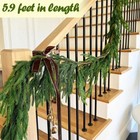 Real Touch Norfolk Pine Christmas Garland  Artificial Greenery Mantle Decor
