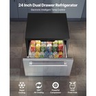 Uimoso 24-inch Stainless Steel Dual Drawer Refrigerator For Home Use