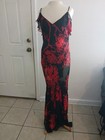 Yvonne Lafleur New Orleans  Beautiful Black And Red  Formal  Scoop Back size 12 