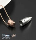 New Bullet Cylinder Cremation Urn Keepsake Ashes Memorial Necklace