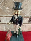Antique Uncle Sam Cast Iron Mechanical Coin Bank  the Book Of Knowledge  - Works