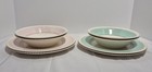 Johnson Bros  old English  Pink   Blue Pastel Scalloped Plates   Bowls 8 Pc
