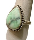 Southwestern 925 Sterling Silver Light Green Paloma Variscite Ring Size 10 New