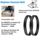 2 Pack Vacuum Belts Replacement For Bissell Proheat 2x Revolution Pet Carpet Cle