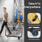 30 Inch Industrial Drum Fan  High Velocity Floor Shop Fan  Heavy Duty  13000 Cfm