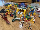 Huge Fisher-price Geotrax Large Lot Train Set Cars Buildings Tracks Accessories