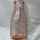 Vintage Pink Liberty Milk Co One Pint Glass Bottle Buffalo Ny Embossed Dairy