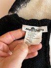 Vintage Unmistakably Alan Cherry Size Xs  Black Puff Shoulder Sweater
