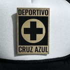 Cruz Azul Soccer  Leatherette Laser Engraving Iron On Patch Gold And Black 2 5   