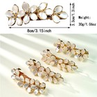 3pcs Opal Flower Rhinestone Hair Clip French Crystal Vintage Hair Barrettes