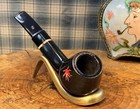 Rare Vintage Big-ben Glossy Ebony Starburst 154 - Estate Briar Tobacco Pipe