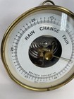 Antique Taylor Rochester Ny Brass Aneroid Weather Barometer - Rain Change Fair