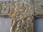 Vintage Unsigned 3d Milagros Wood Cross Mexican Folk Art 13cm