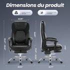 Massage Office Chair With 3-level Heat And Footrest     20-min Set Of 1 Black