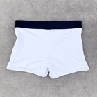 Speedo Men White  Retro Jetstream Square Leg Swim Trunk Swimwear Size S M L