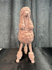 Light Pink Flocked Decorative Poodle Figurine 11 In