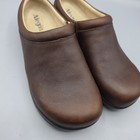 Alegria Kayla Clogs Womens 38 Brown Leather Comfort Nurse Slip Resistant Slip On