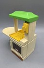 Vintage Little Tikes Party Kitchen Island Dollhouse Furniture Green yellow 1989