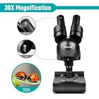 Portable Hd Stereo Microscope 30x W  Top Bottom Led Pcb Soldering Mobile Repair