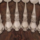 Is Heritage Set Of 8 Oval Soup Spoons 1847 Rogers Vtg Silverplate Flatware Lot F