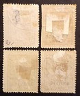 India Indore State 1904-1906 Official Stamps X 4 - 3 Mm  1 Used  1 2a  1a  2a