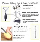 2pc Stainless Steel Vegetable Fruit Peeler Non Slip Handle Potato Carrot Peeler