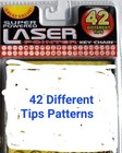 Laser Pointer Keychain With 42 Interchangeable Asst  Pattern Tips