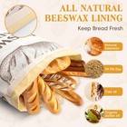 Natural Beeswax Bread Bags For Xl Large  1 Pack 