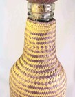 Pacific Northwest Coast Native American Purple Hand Woven Large Twined Bottle