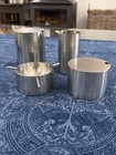 Vintage Stelton Cylinda Line 4 Piece Coffee Tea Set Arne Jacobsen Danish Modern