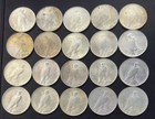 1922 Bu Roll Peace Silver Dollars 20 Coins Some Toning