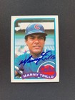 Manny Trillo Signed 1989 Topps  66 Card Chicago Cubs Autograph Coa