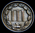 1881 3 Cent Nickel Piece Choice Details With Visible Pillar Lines - Lot 402