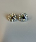 Vintage Order Of The Eastern Star  oes  Masonic Rhinestone Earrings Screw Back