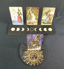 Sun   Moon Phase Tarot Card Display Stand Set