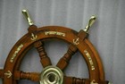 Reasures Antique Nautical Wooden Ship Steering Wheel 18 Inches Vintage