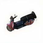 Unique Metal Tin 1971 Vespa Model Union Jack British Flag Markings Red   Black