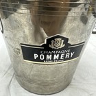 Pommery Champagne-france ice Bucket aluminum-8  Tall W handles-made In France