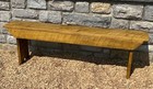 Antique  60  Oak Barn Wood Seat Bench Table English Farmhouse French Country  d 