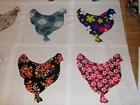 Set Of 12 Pretty  Appliqued   Chicken  On White  T t  10 In  Quilting  Blocks