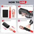 10 Pcs  Listed 2 0 Awg - 3 8  Battery Cable Lugs  Heat Shrink Ring Terminals    